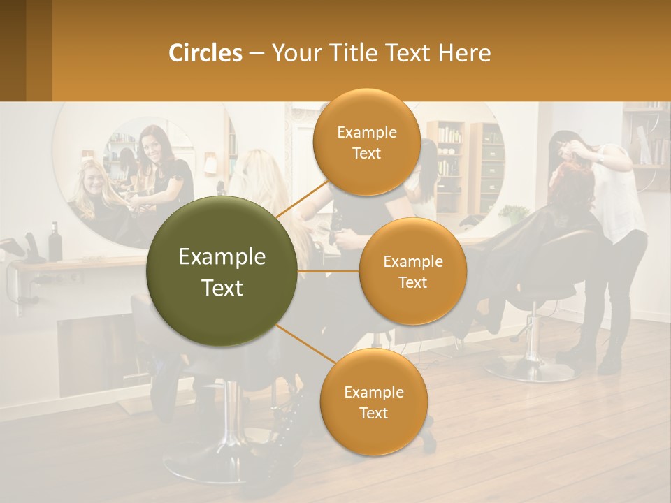 Color Image Hair Salon People PowerPoint Template