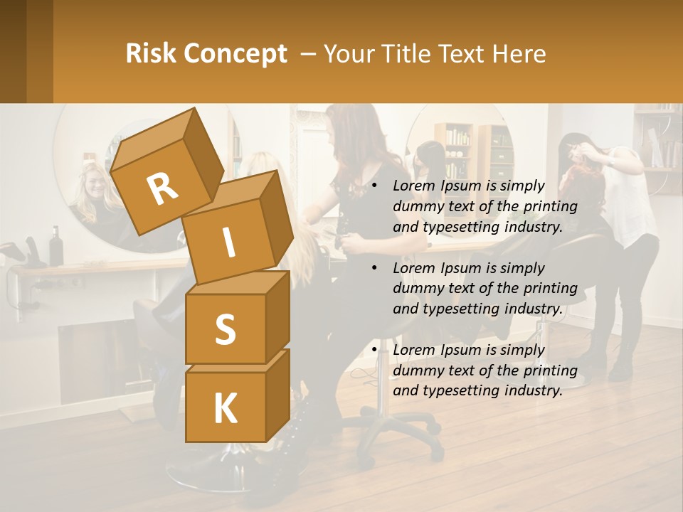 Color Image Hair Salon People PowerPoint Template