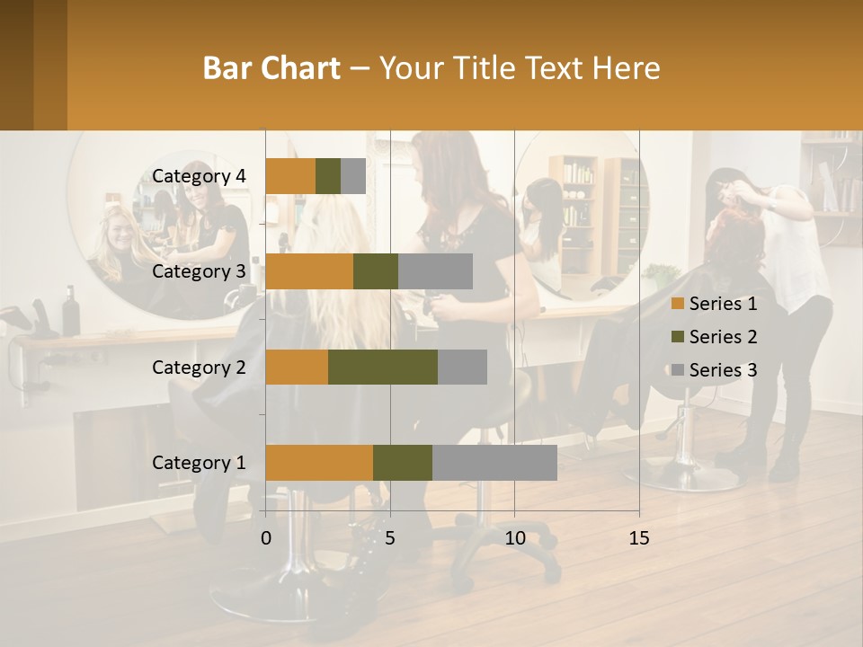 Color Image Hair Salon People PowerPoint Template