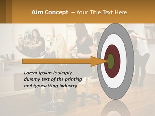Color Image Hair Salon People PowerPoint Template