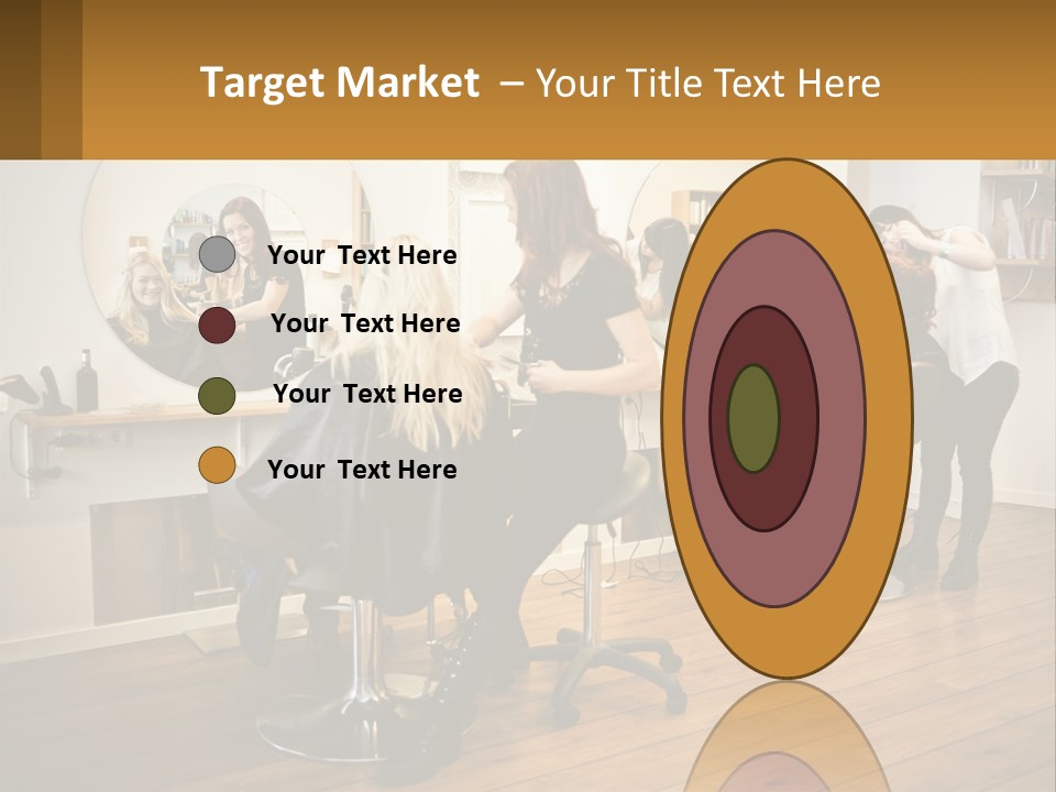 Color Image Hair Salon People PowerPoint Template