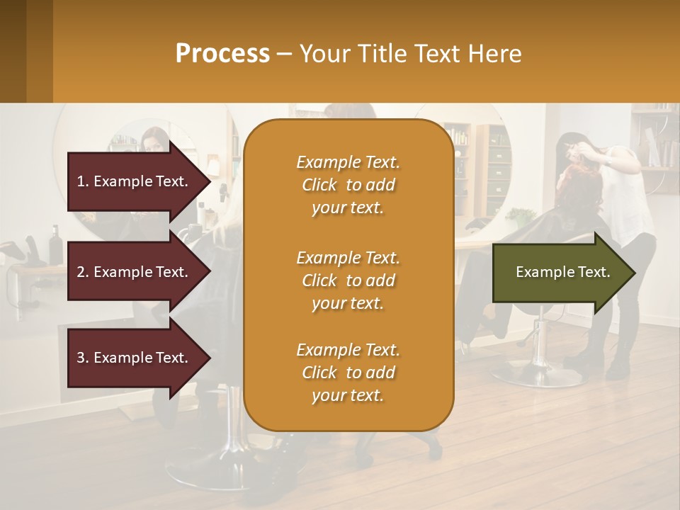 Color Image Hair Salon People PowerPoint Template