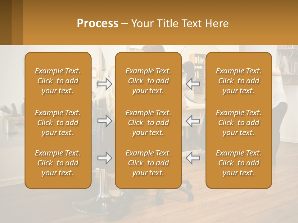 Color Image Hair Salon People PowerPoint Template