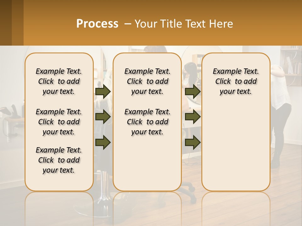 Color Image Hair Salon People PowerPoint Template