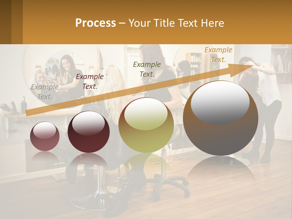 Color Image Hair Salon People PowerPoint Template