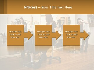 Color Image Hair Salon People PowerPoint Template