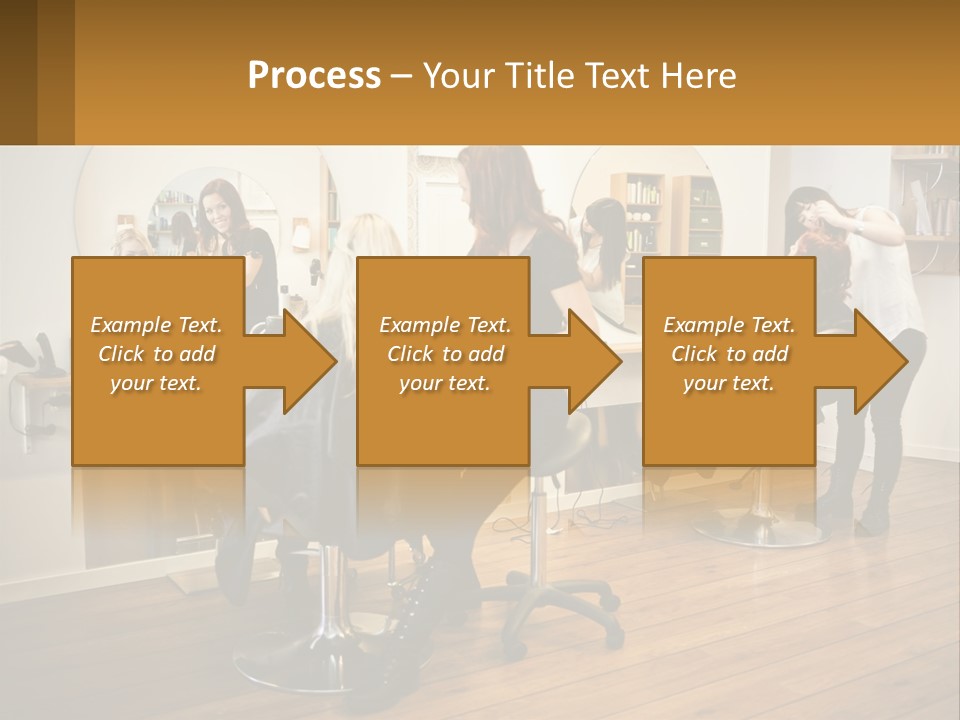 Color Image Hair Salon People PowerPoint Template