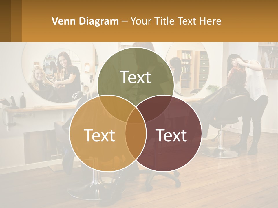 Color Image Hair Salon People PowerPoint Template