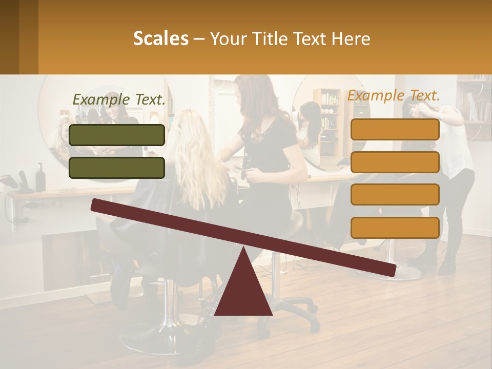 Color Image Hair Salon People PowerPoint Template