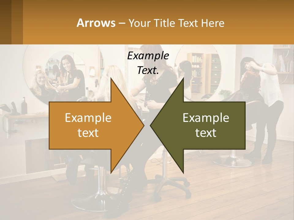 Color Image Hair Salon People PowerPoint Template