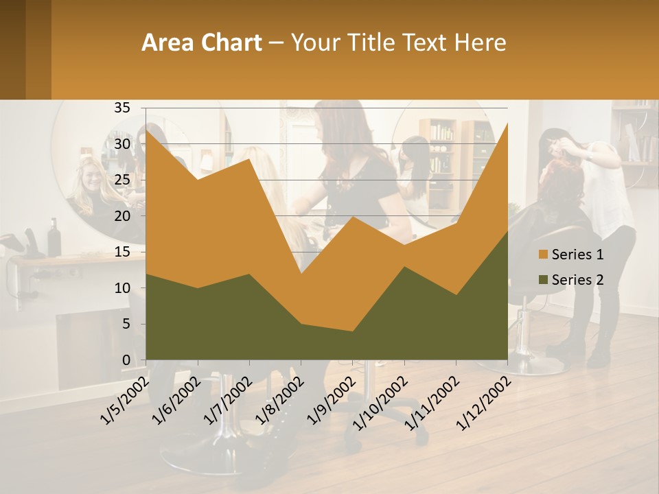 Color Image Hair Salon People PowerPoint Template