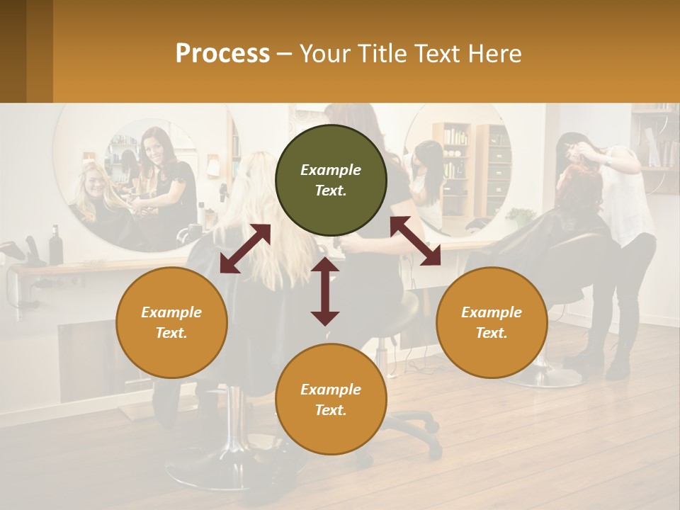 Color Image Hair Salon People PowerPoint Template