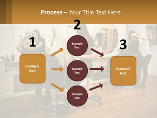 Color Image Hair Salon People PowerPoint Template