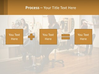 Color Image Hair Salon People PowerPoint Template