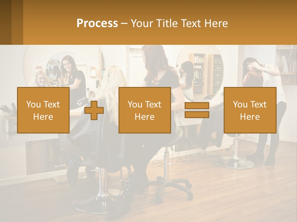 Color Image Hair Salon People PowerPoint Template