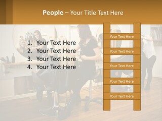 Color Image Hair Salon People PowerPoint Template