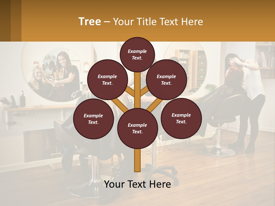 Color Image Hair Salon People PowerPoint Template