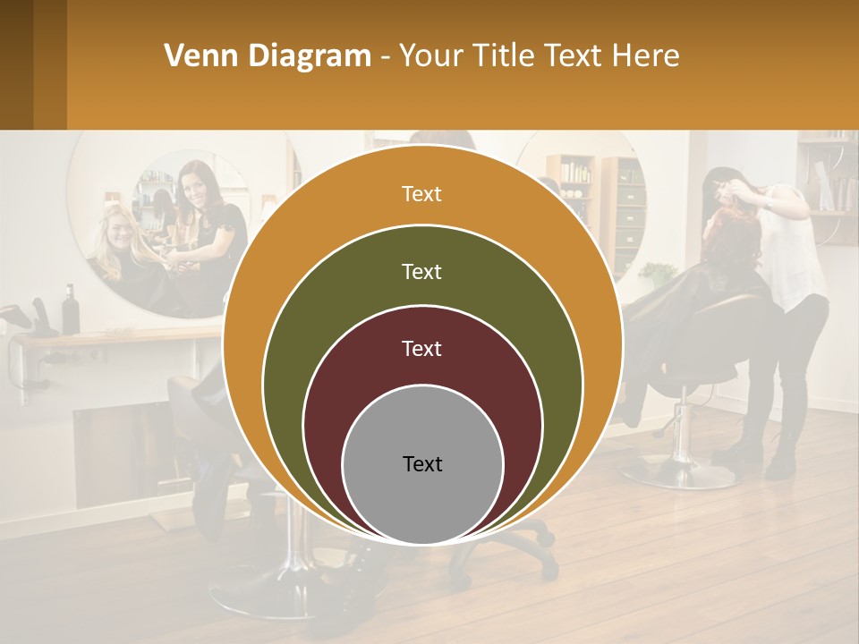 Color Image Hair Salon People PowerPoint Template