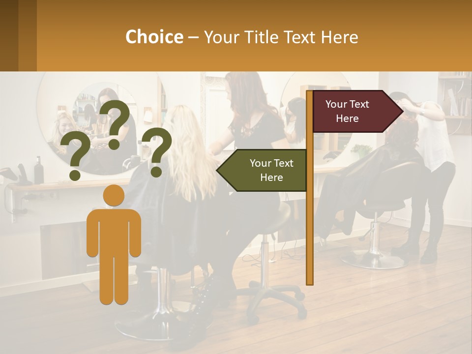Color Image Hair Salon People PowerPoint Template