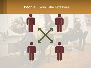 Color Image Hair Salon People PowerPoint Template