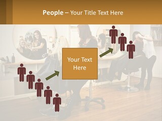 Color Image Hair Salon People PowerPoint Template