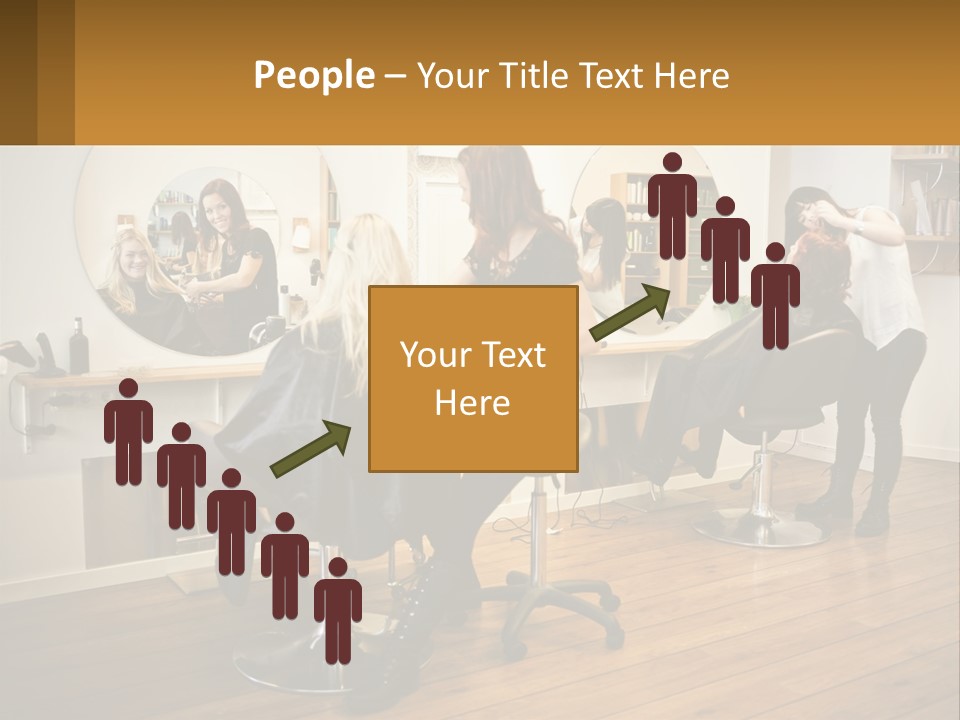 Color Image Hair Salon People PowerPoint Template