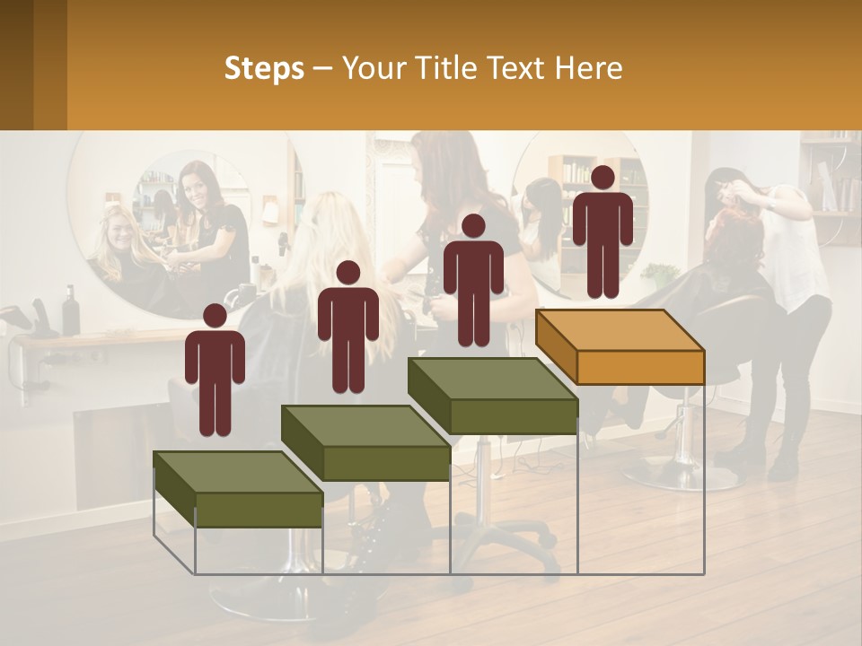 Color Image Hair Salon People PowerPoint Template
