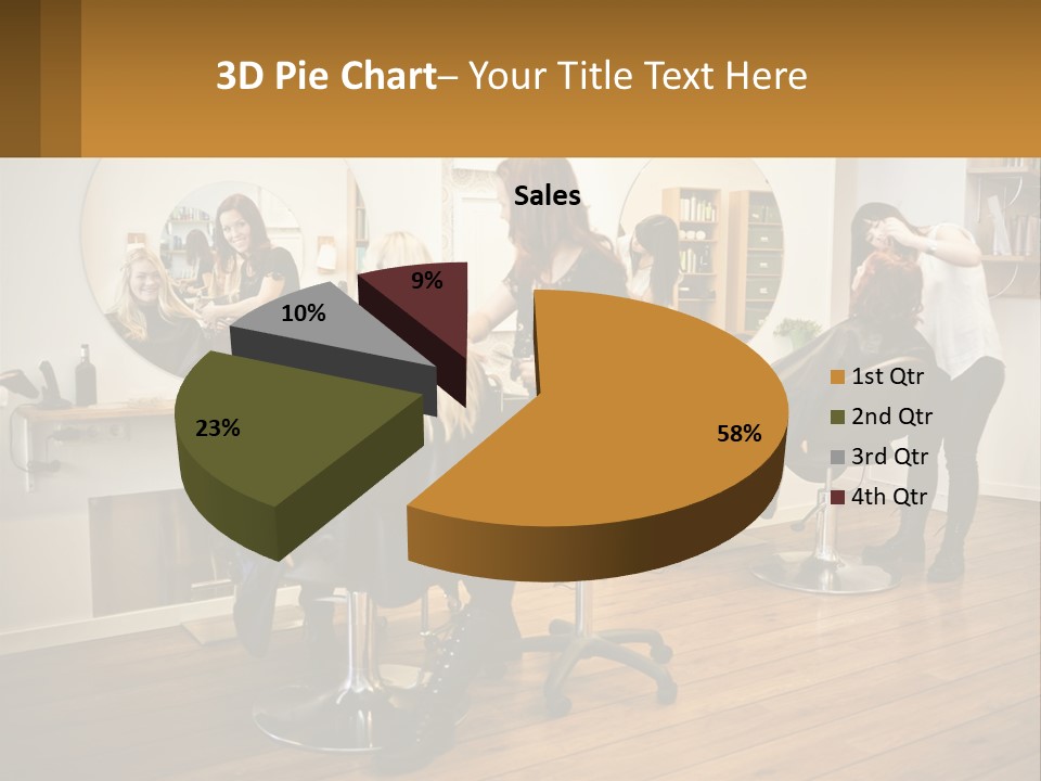 Color Image Hair Salon People PowerPoint Template