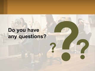 Color Image Hair Salon People PowerPoint Template