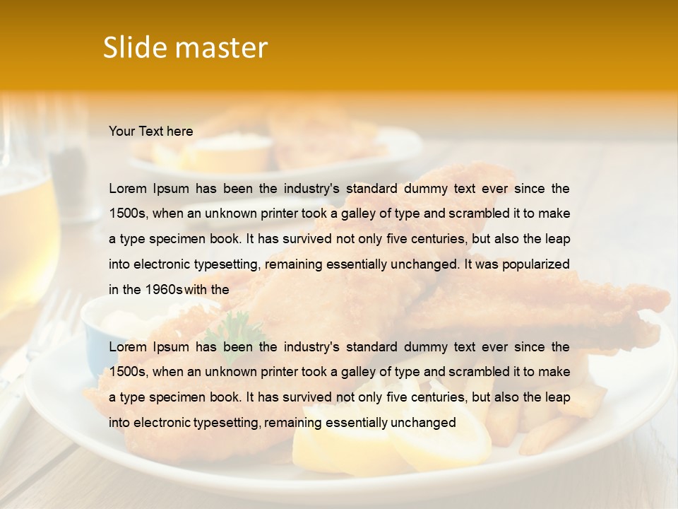 Cod Potato Seafood PowerPoint Template