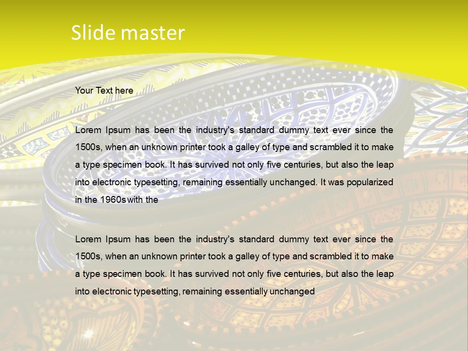 Decoration Plate Cup PowerPoint Template