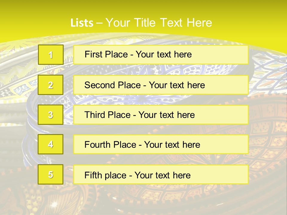 Decoration Plate Cup PowerPoint Template