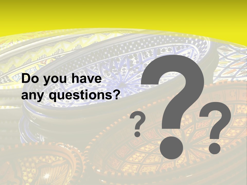 Decoration Plate Cup PowerPoint Template