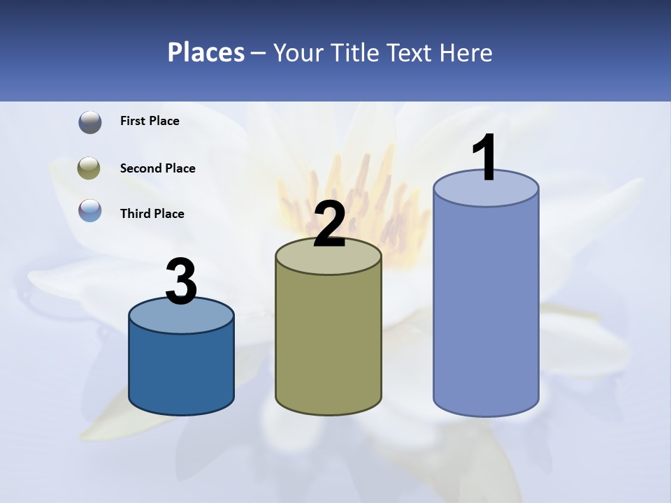 Blue Flower Yellow PowerPoint Template