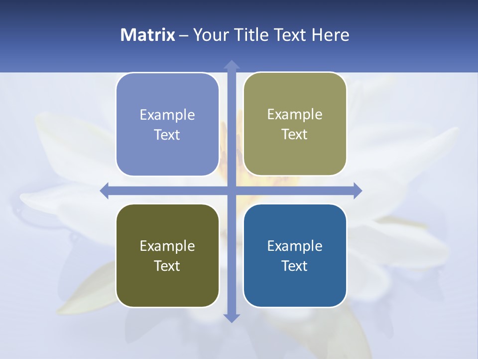 Blue Flower Yellow PowerPoint Template