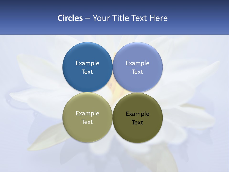 Blue Flower Yellow PowerPoint Template
