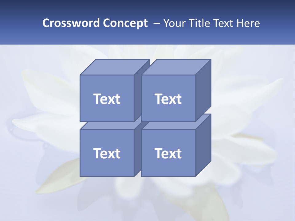 Blue Flower Yellow PowerPoint Template