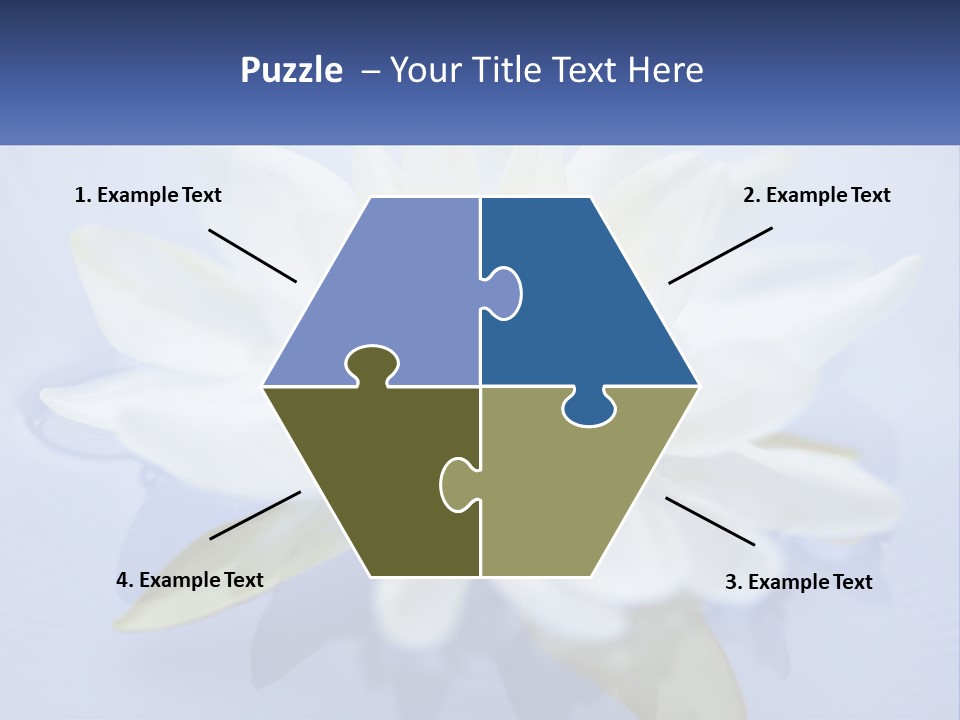 Blue Flower Yellow PowerPoint Template