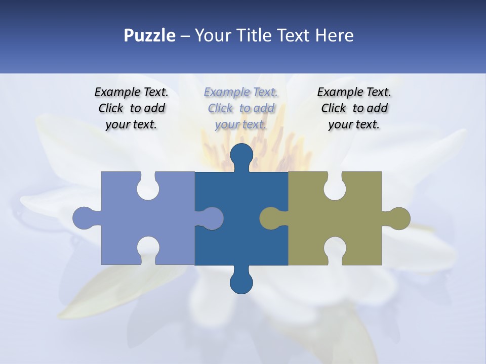 Blue Flower Yellow PowerPoint Template