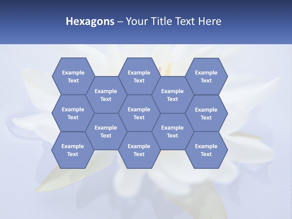 Blue Flower Yellow PowerPoint Template