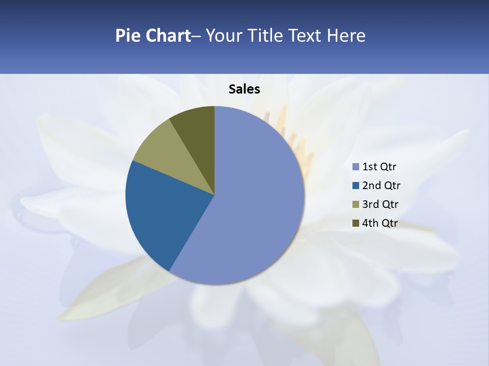 Blue Flower Yellow PowerPoint Template