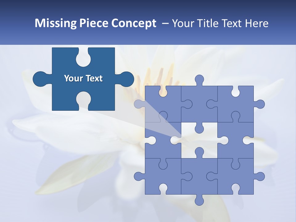 Blue Flower Yellow PowerPoint Template