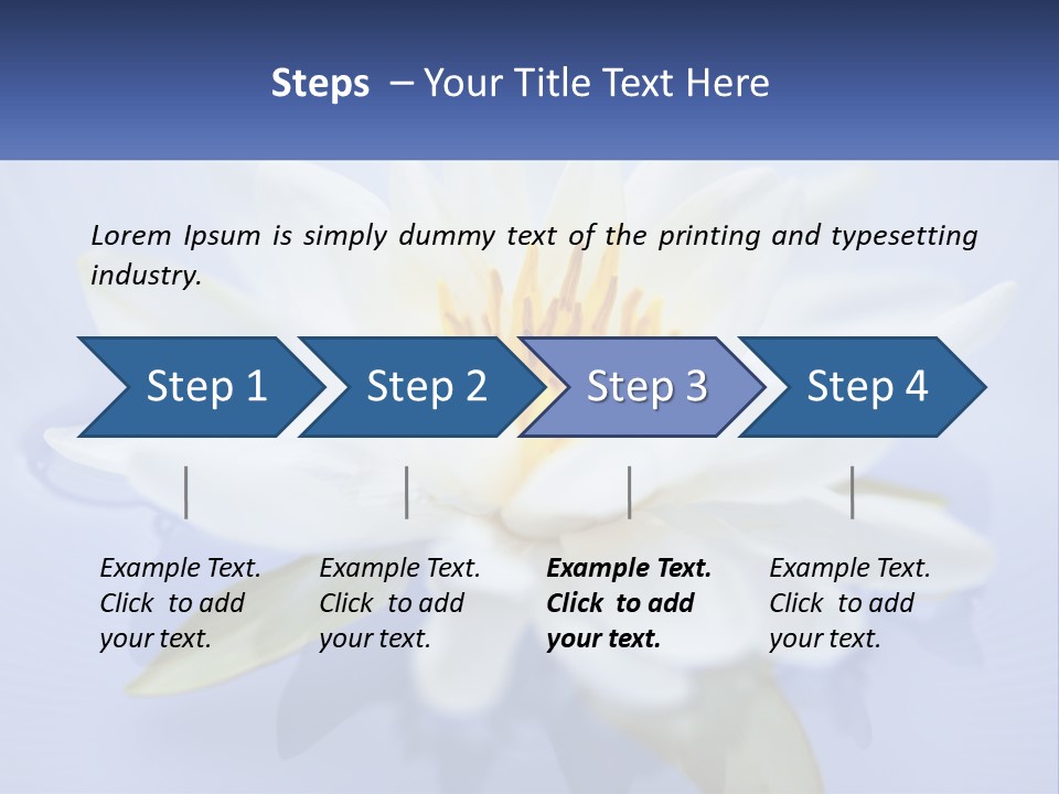 Blue Flower Yellow PowerPoint Template