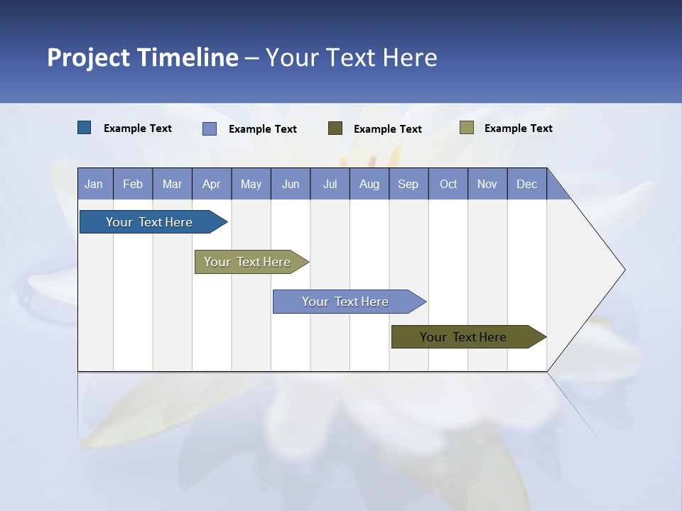 Blue Flower Yellow PowerPoint Template