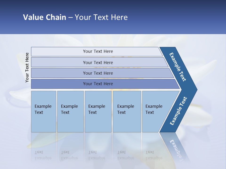 Blue Flower Yellow PowerPoint Template
