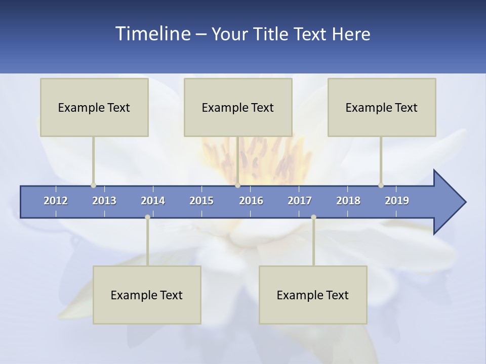 Blue Flower Yellow PowerPoint Template