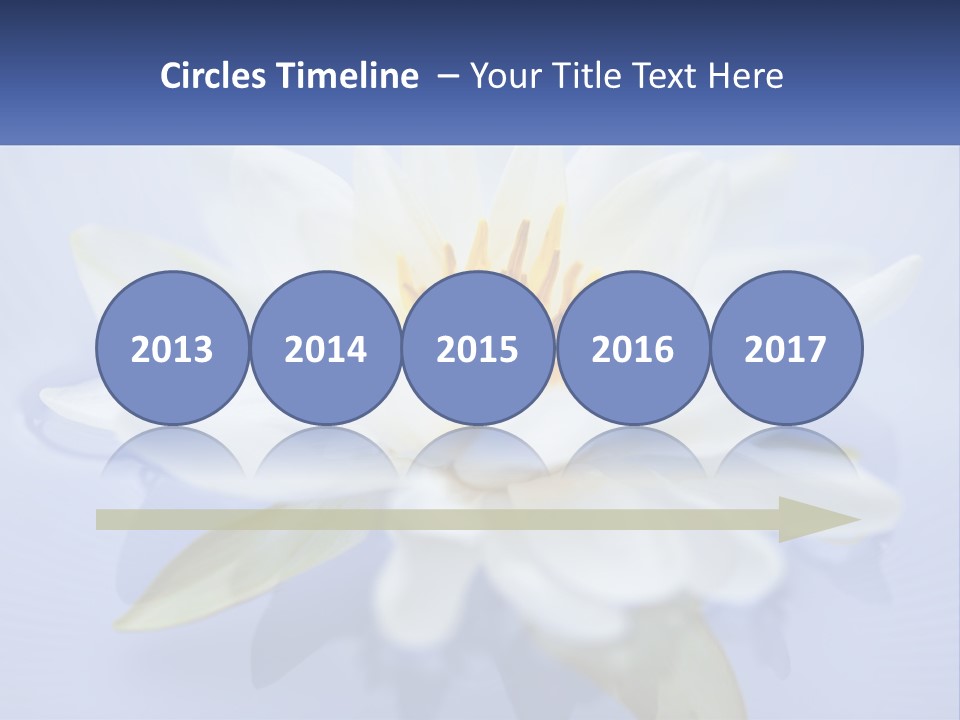 Blue Flower Yellow PowerPoint Template
