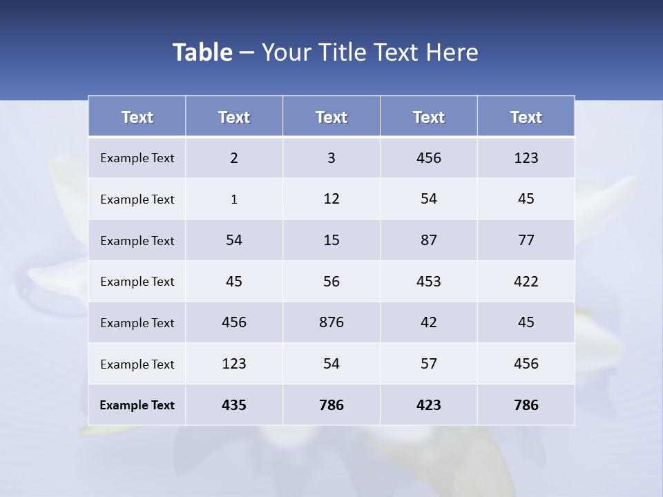 Blue Flower Yellow PowerPoint Template