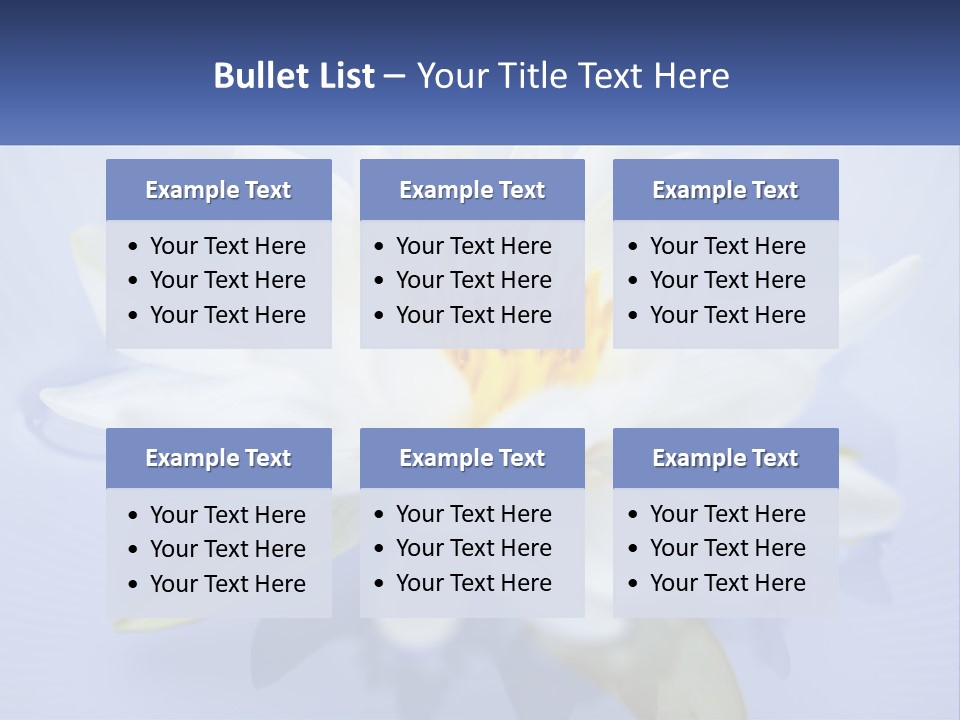 Blue Flower Yellow PowerPoint Template