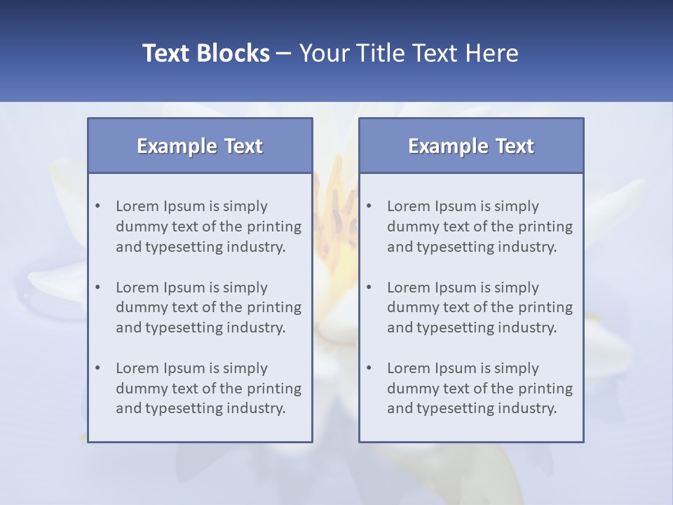 Blue Flower Yellow PowerPoint Template